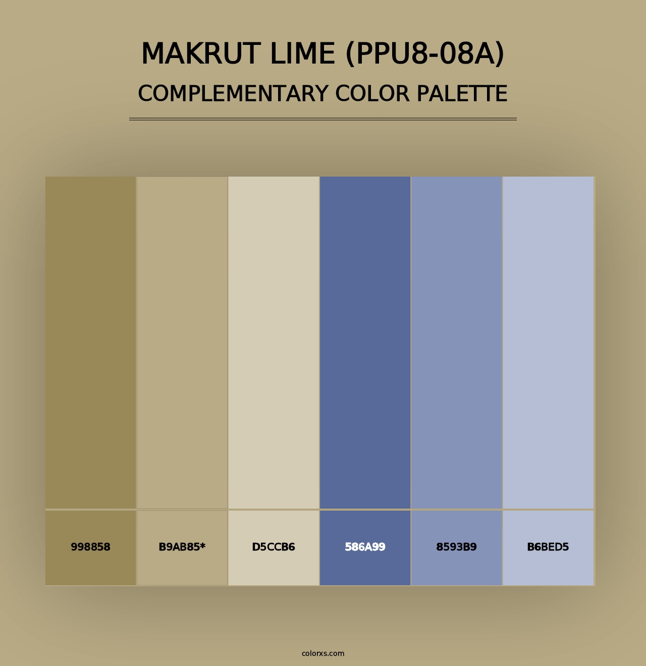 Makrut Lime (PPU8-08A) - Complementary Color Palette