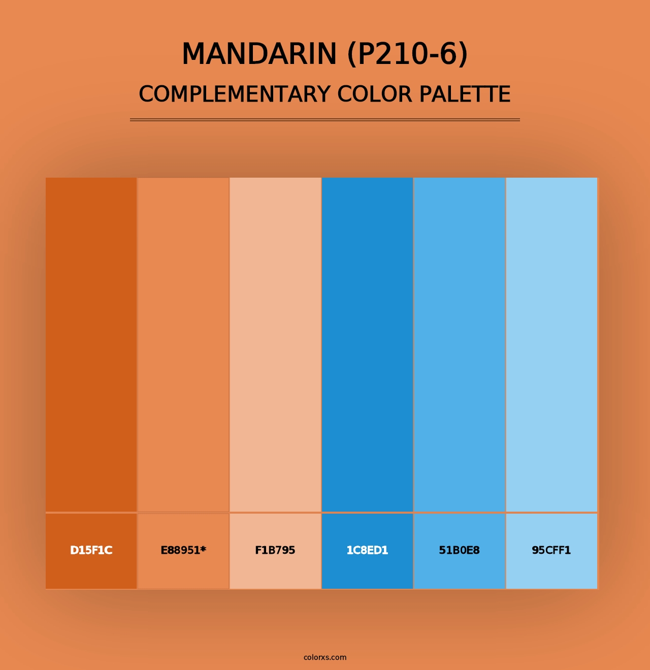 Mandarin (P210-6) - Complementary Color Palette