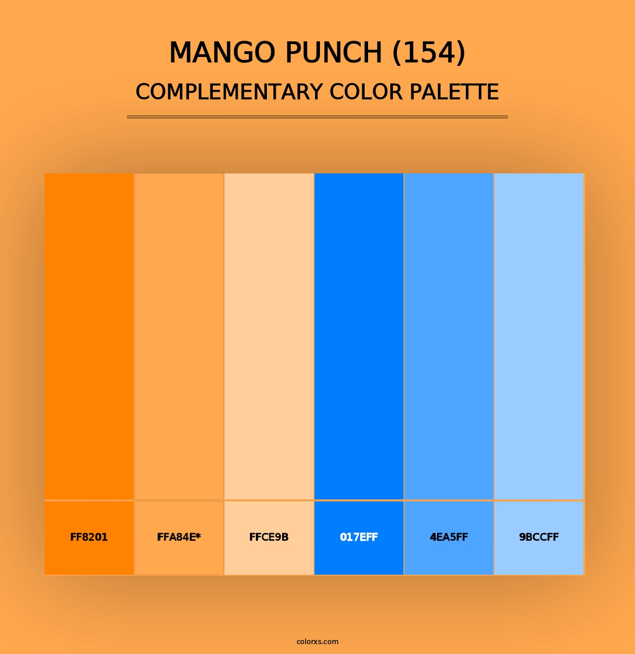 Mango Punch (154) - Complementary Color Palette