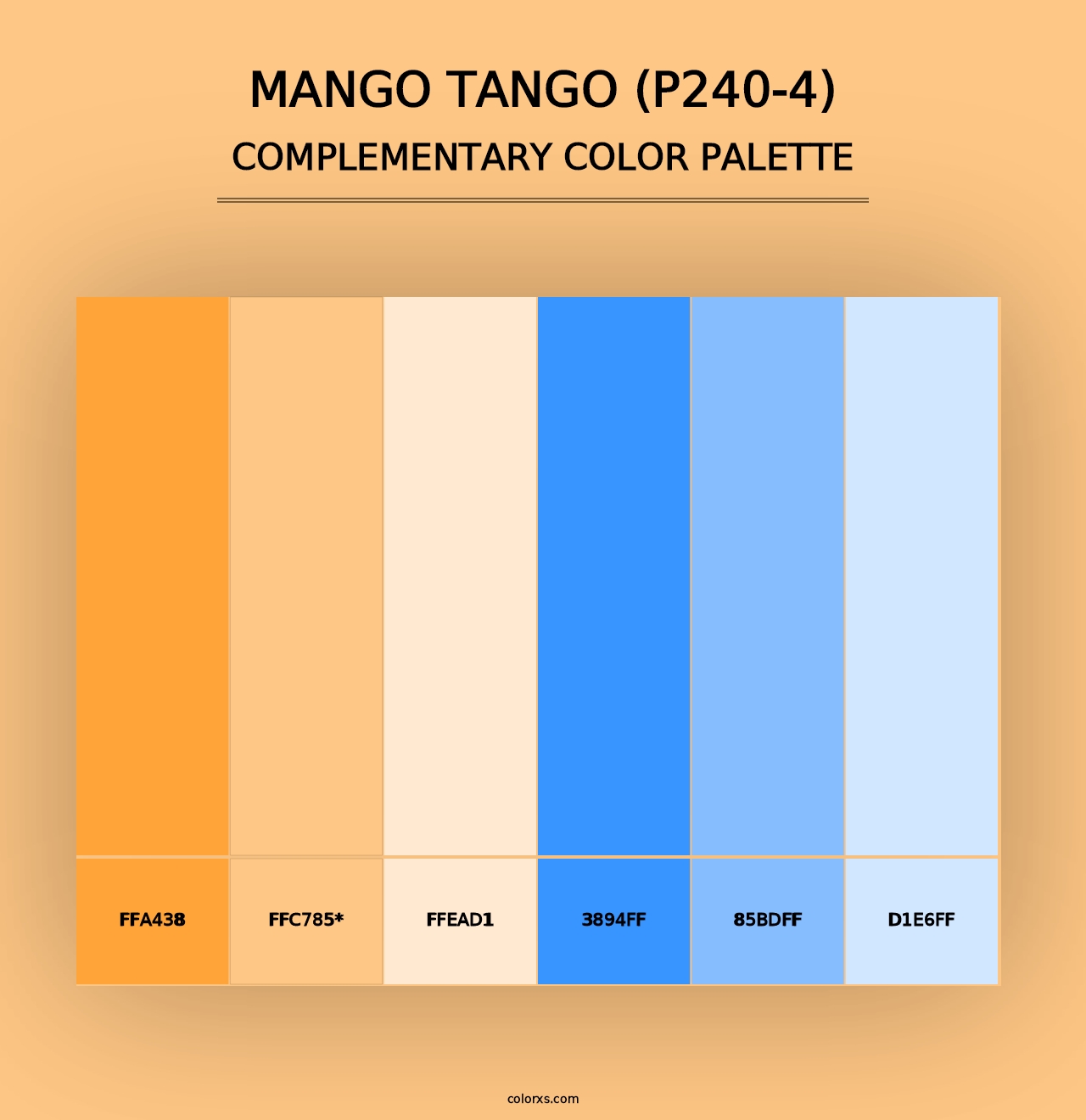 Mango Tango (P240-4) - Complementary Color Palette