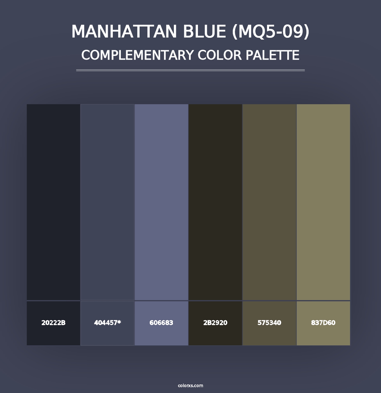 Manhattan Blue (MQ5-09) - Complementary Color Palette