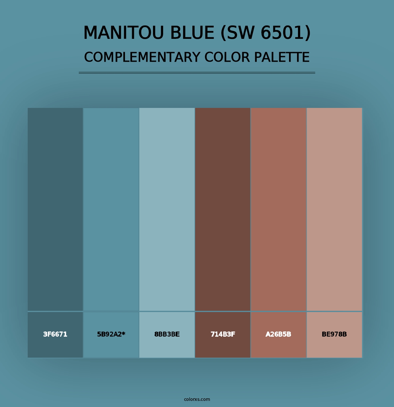 Manitou Blue (SW 6501) - Complementary Color Palette