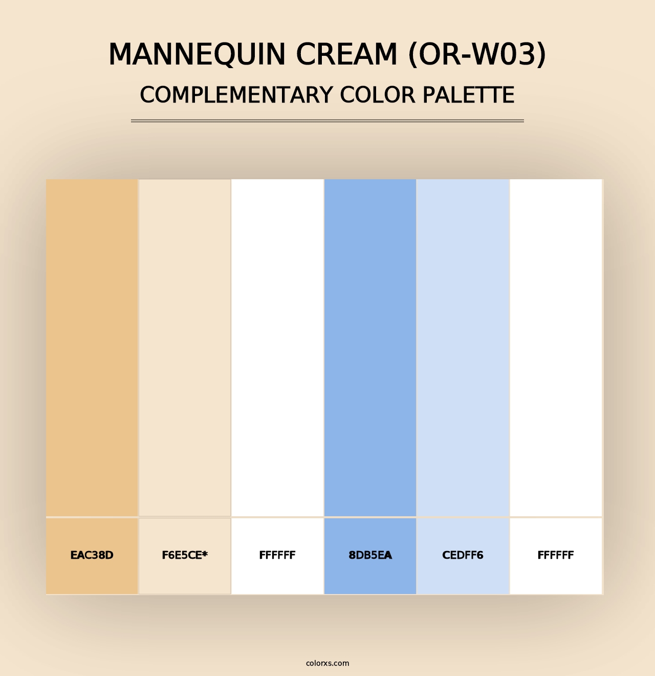 Mannequin Cream (OR-W03) - Complementary Color Palette