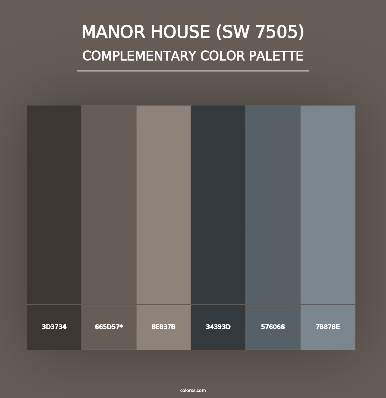 Manor House (SW 7505) - Complementary Color Palette