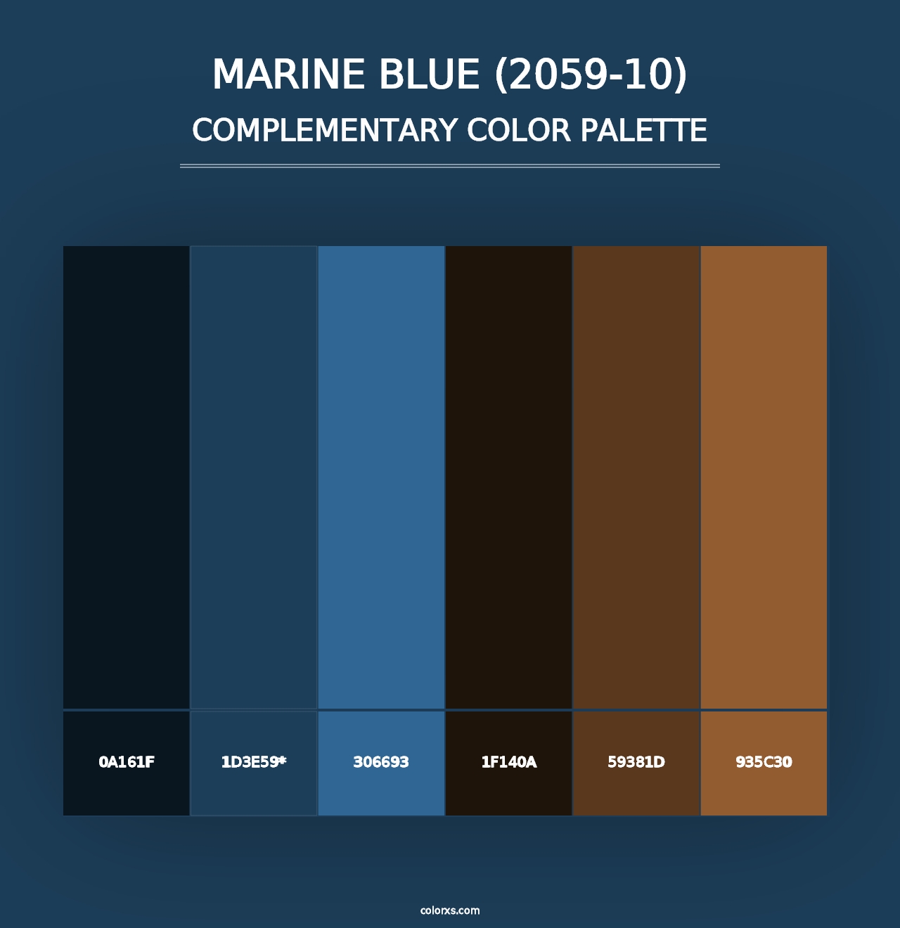 Marine Blue (2059-10) - Complementary Color Palette