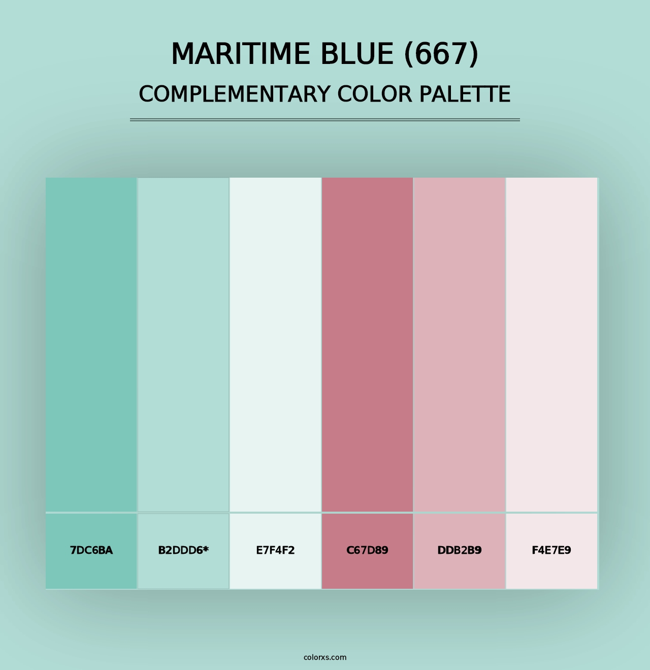 Maritime Blue (667) - Complementary Color Palette