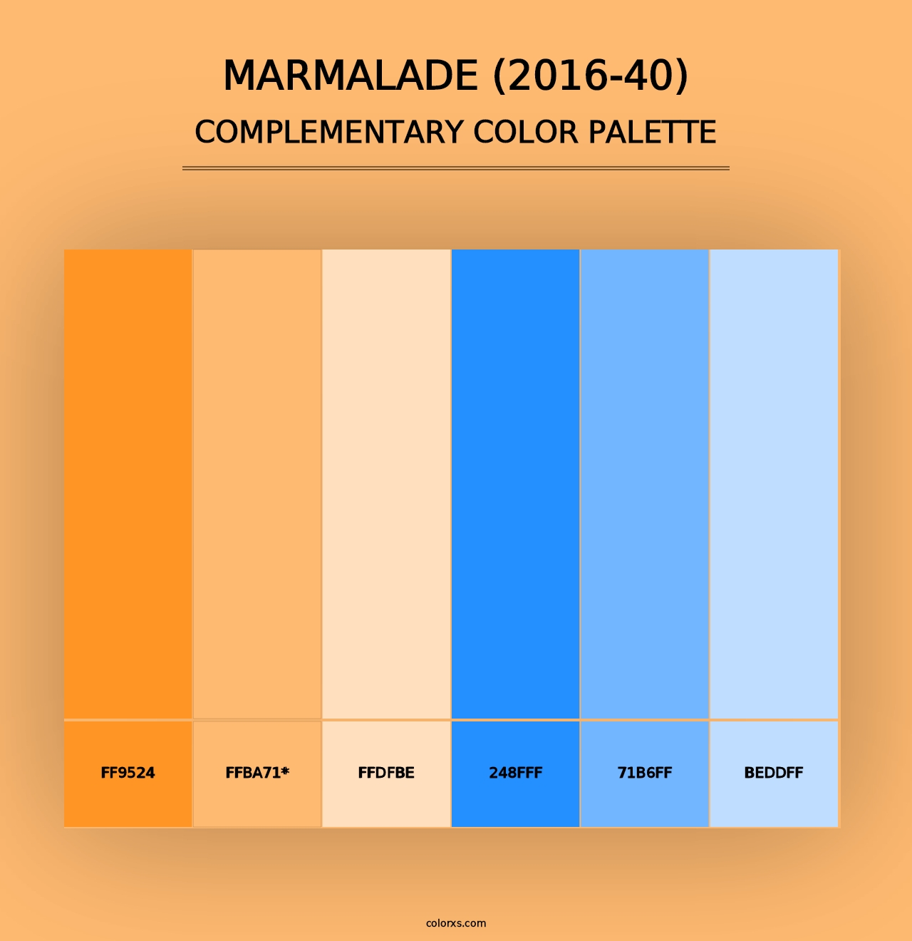 Marmalade (2016-40) - Complementary Color Palette