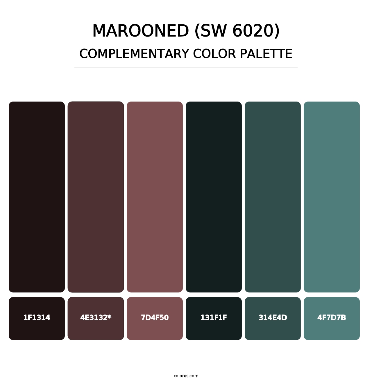 Marooned (SW 6020) - Complementary Color Palette