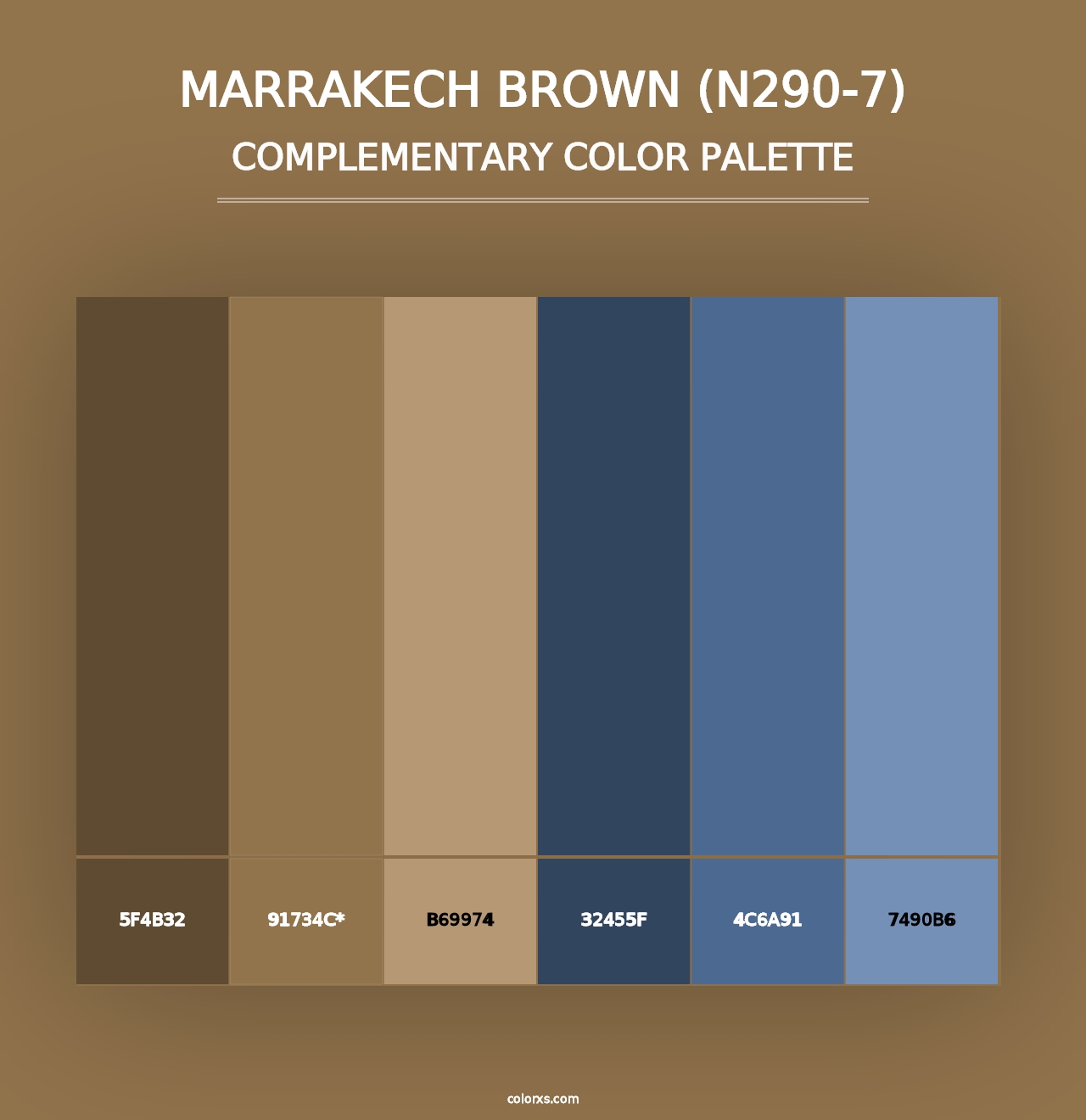 Marrakech Brown (N290-7) - Complementary Color Palette