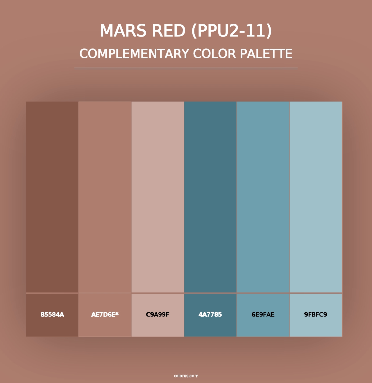 Mars Red (PPU2-11) - Complementary Color Palette