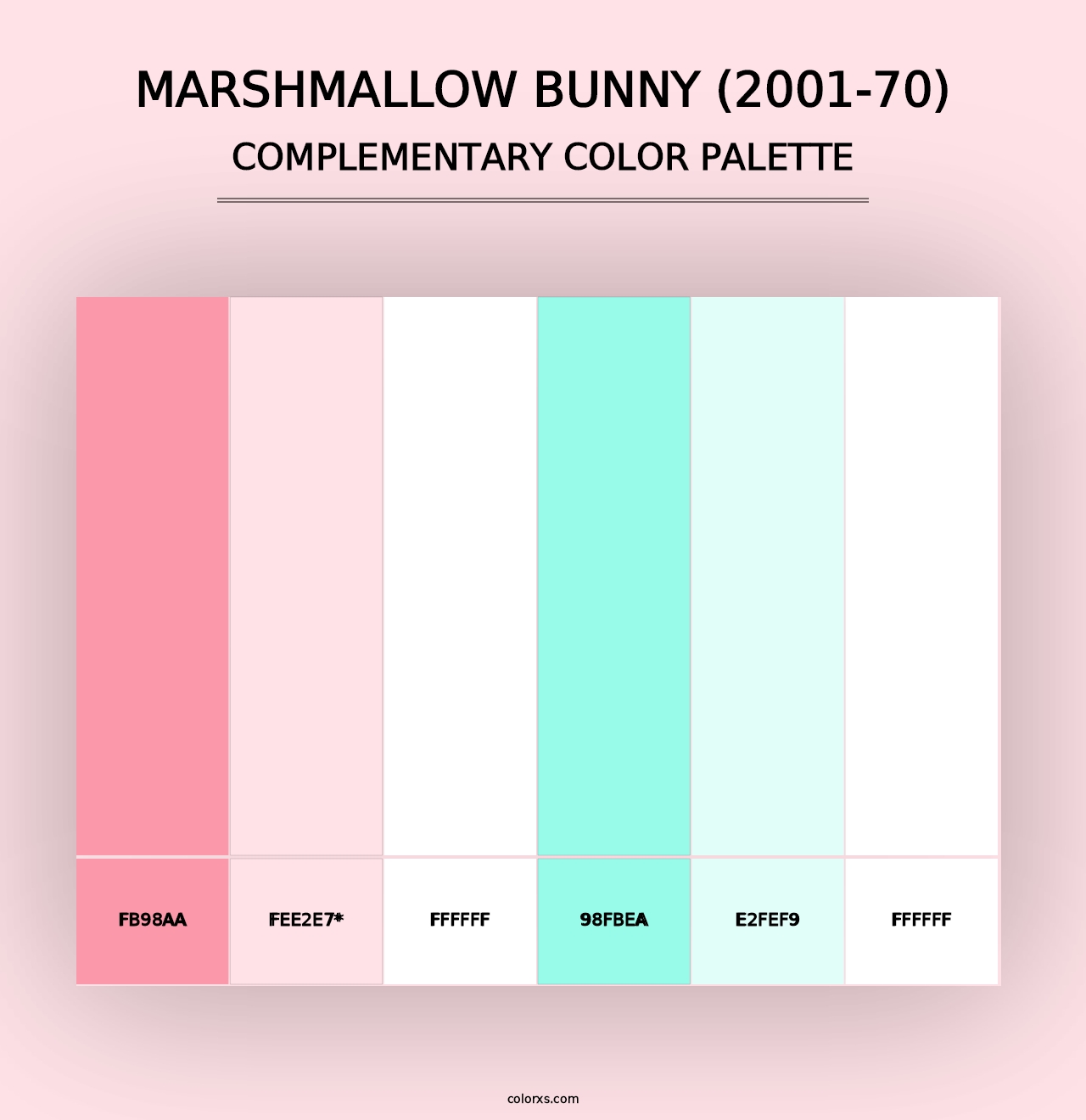 Marshmallow Bunny (2001-70) - Complementary Color Palette