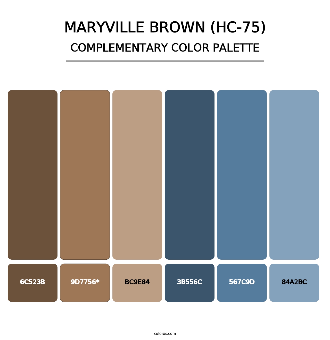 Maryville Brown (HC-75) - Complementary Color Palette