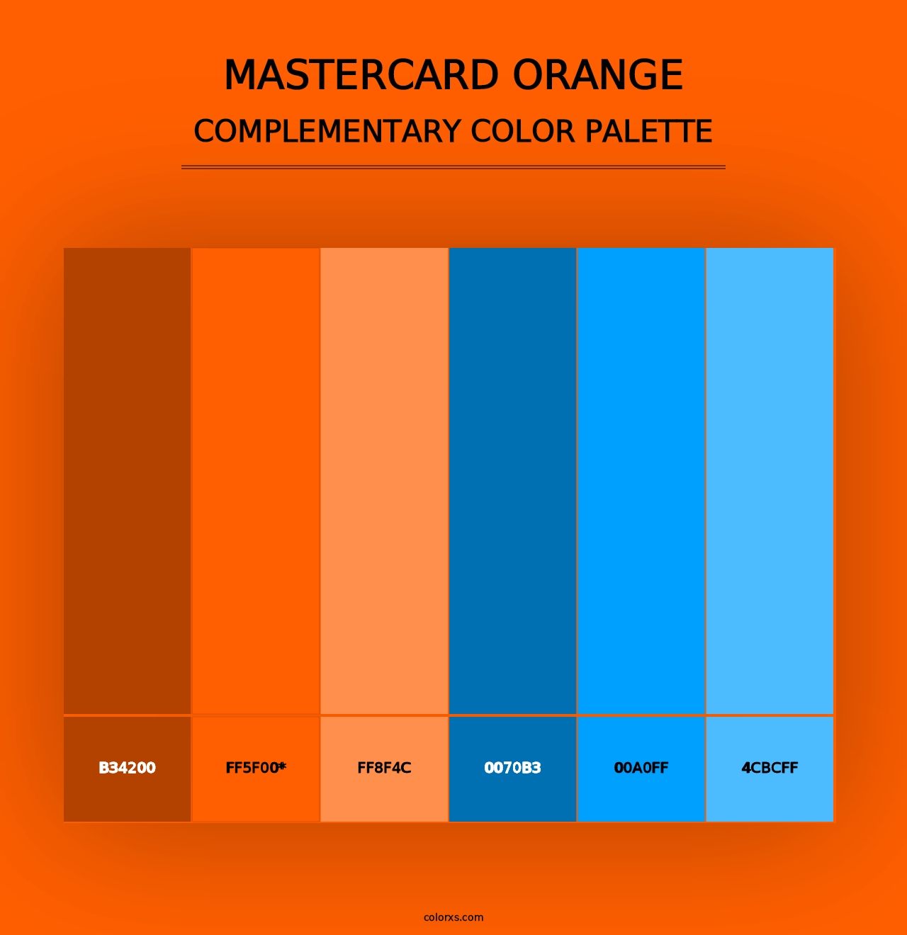 Mastercard Orange - Complementary Color Palette