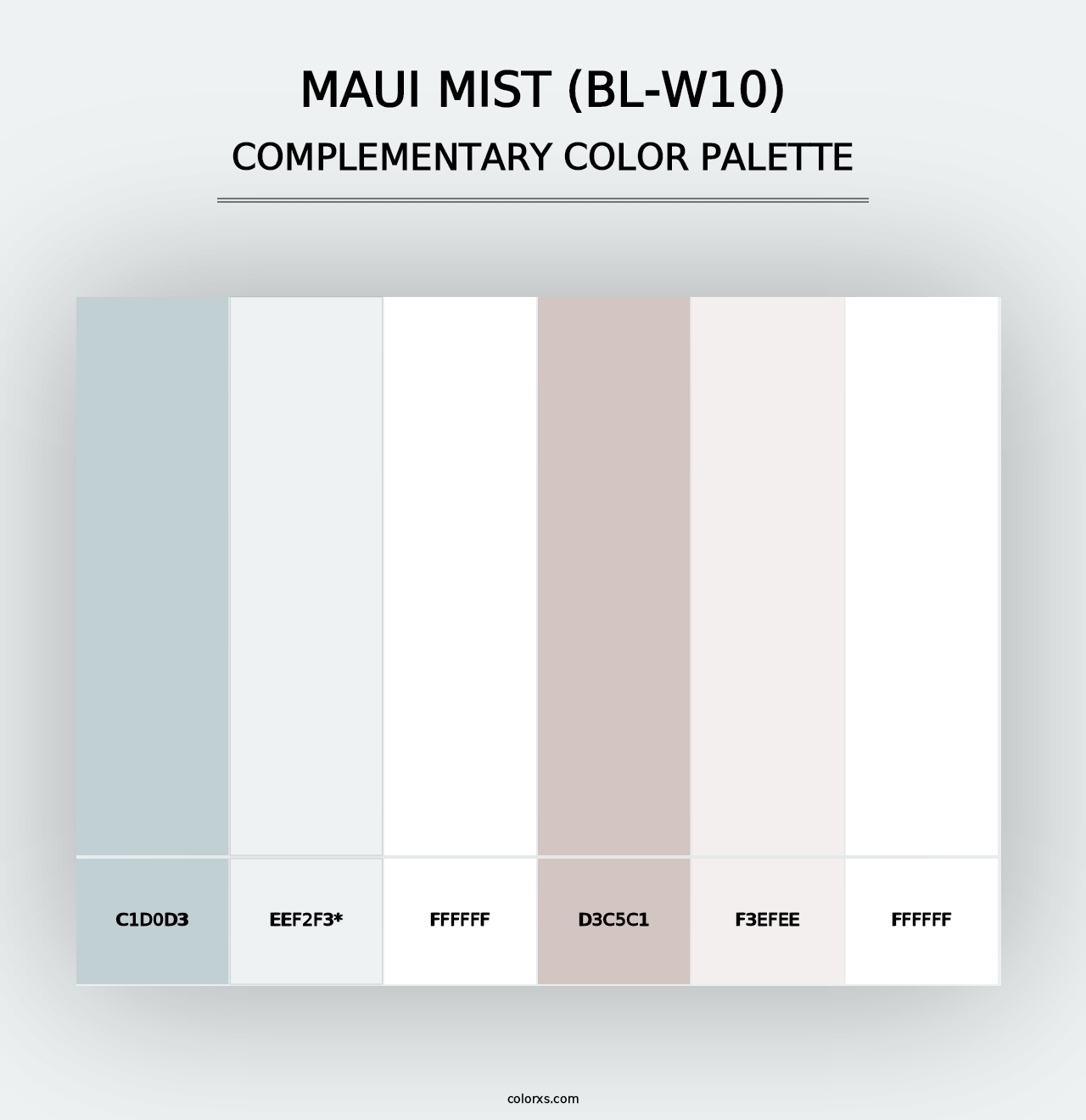 Maui Mist (BL-W10) - Complementary Color Palette