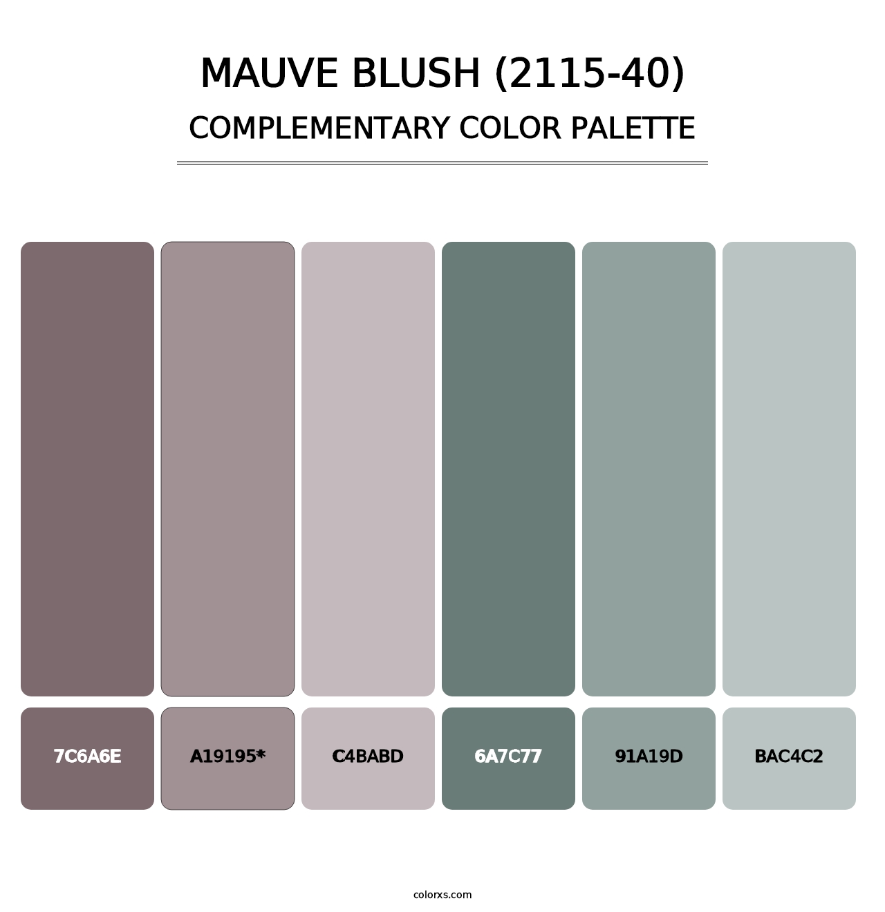 Mauve Blush (2115-40) - Complementary Color Palette