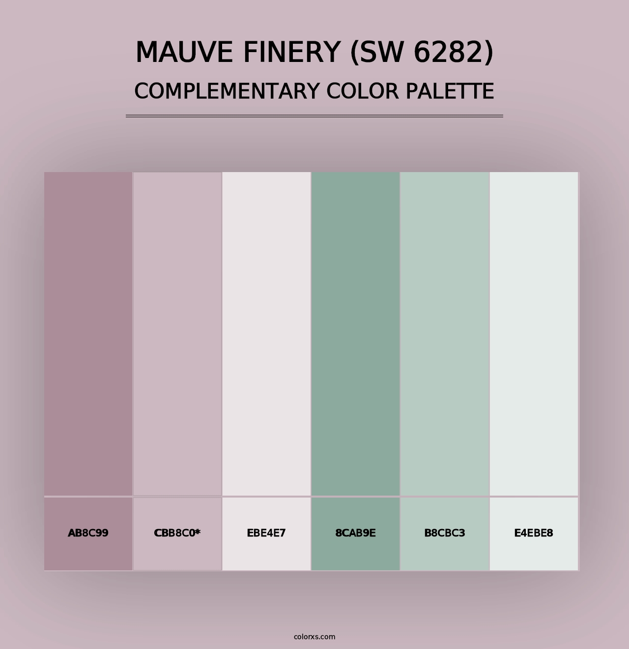 Mauve Finery (SW 6282) - Complementary Color Palette