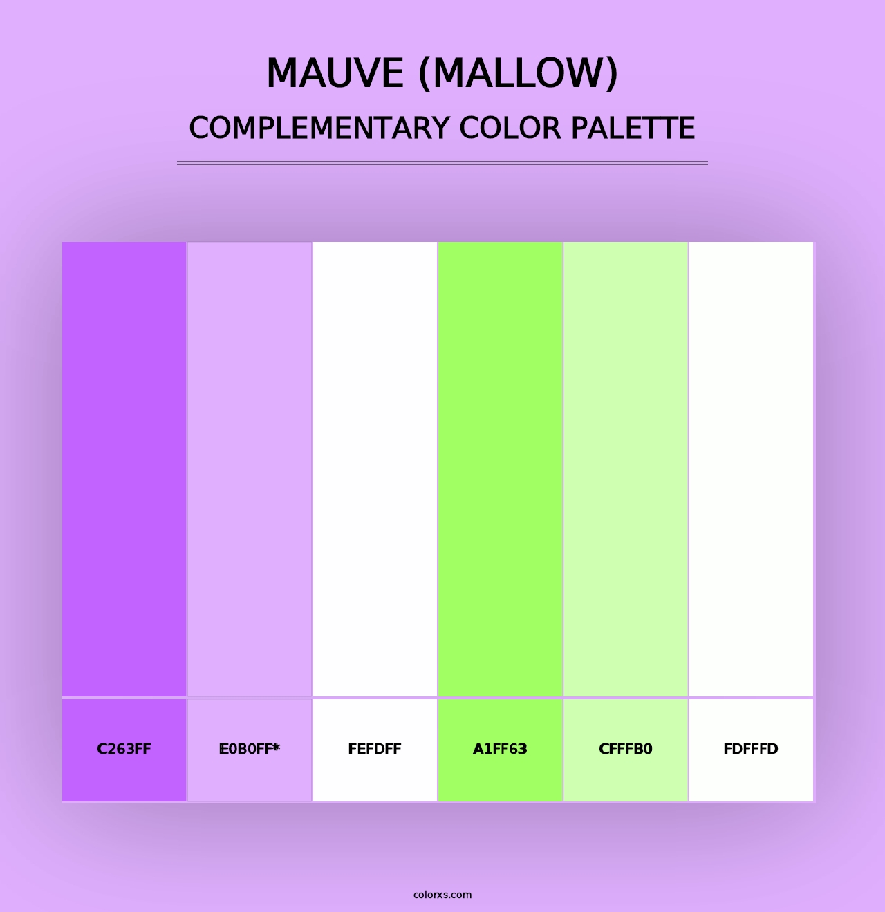 Mauve (Mallow) - Complementary Color Palette