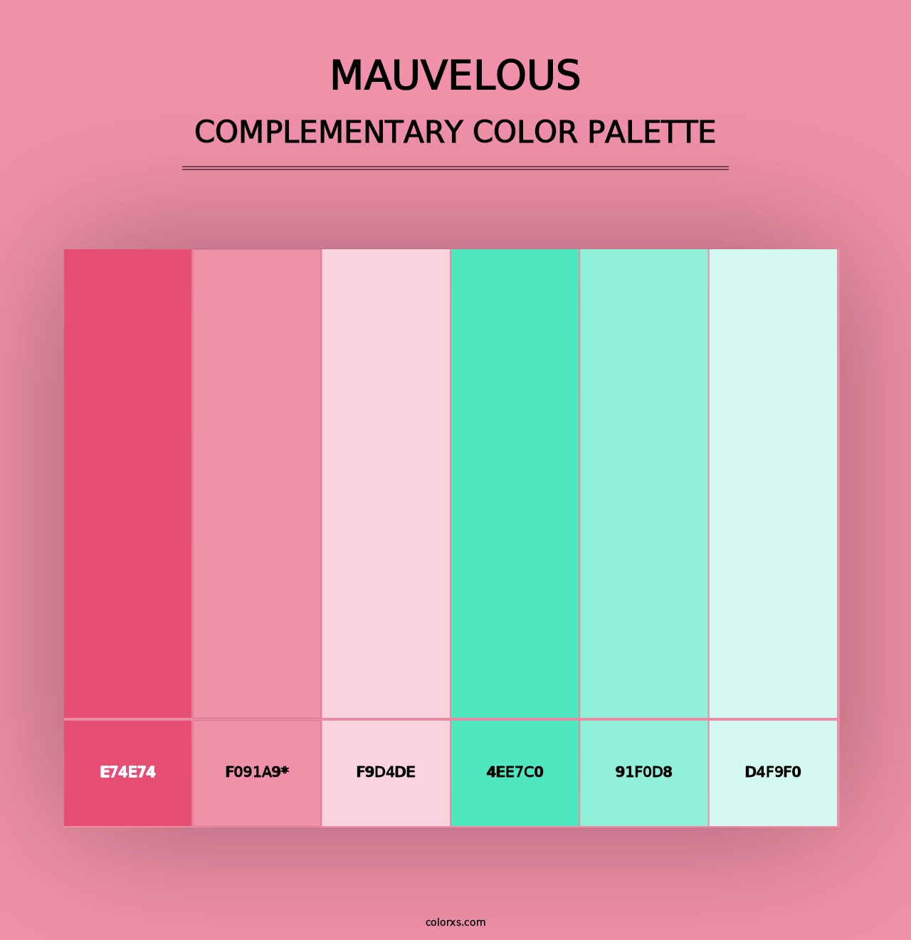 Mauvelous - Complementary Color Palette