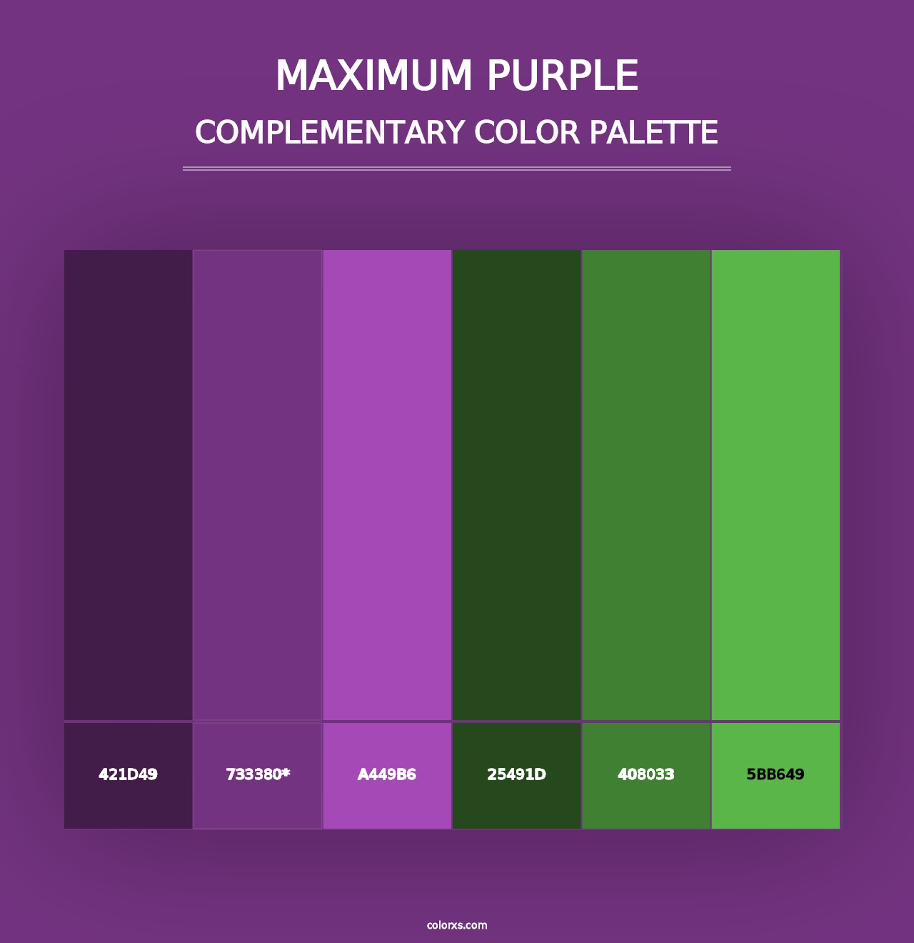 Maximum Purple - Complementary Color Palette