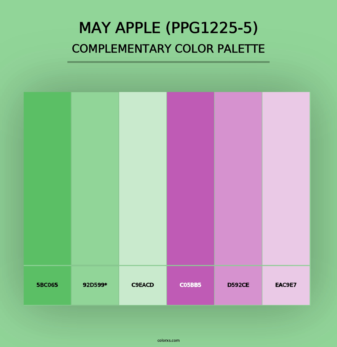 May Apple (PPG1225-5) - Complementary Color Palette