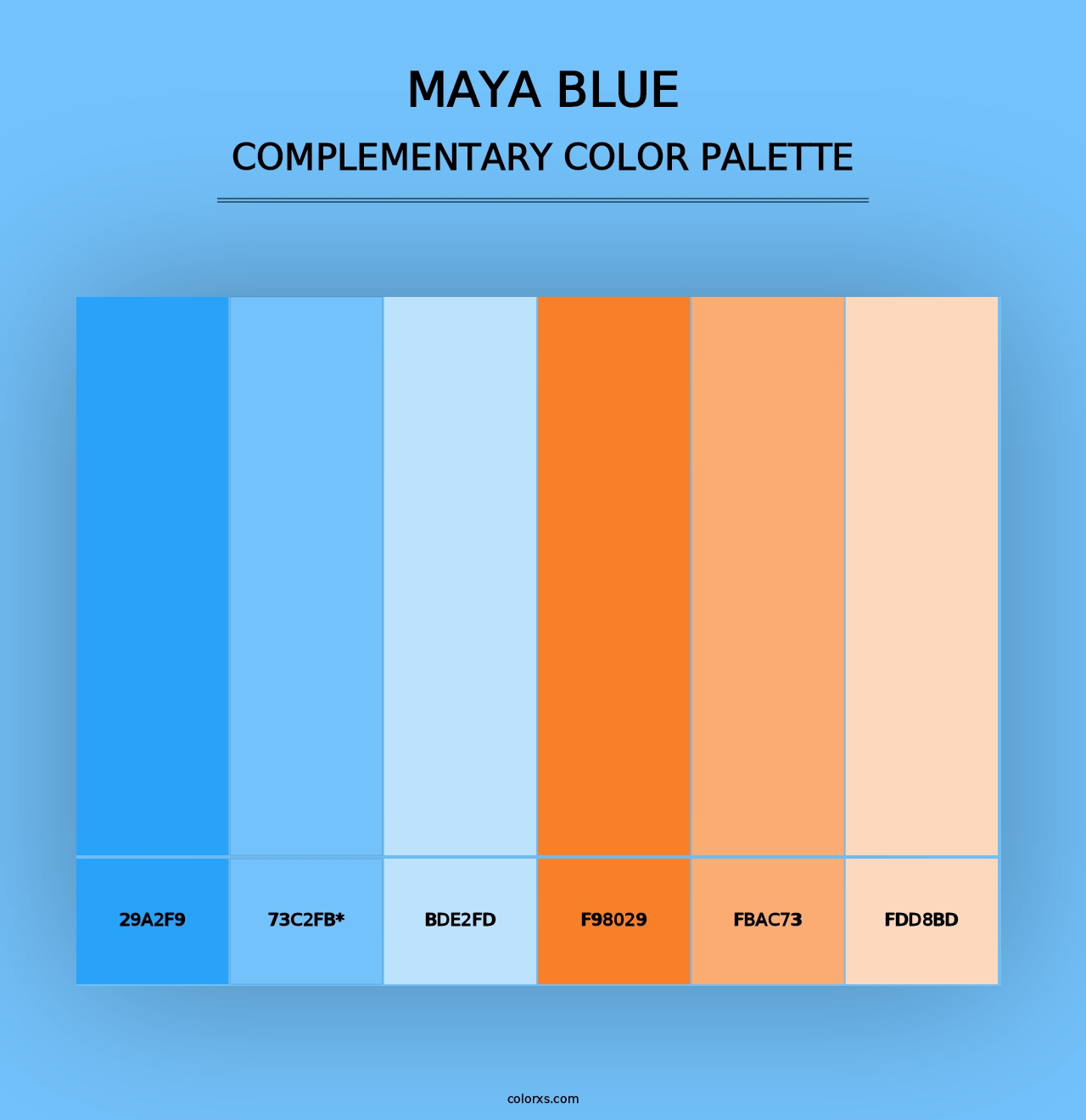 Maya Blue - Complementary Color Palette