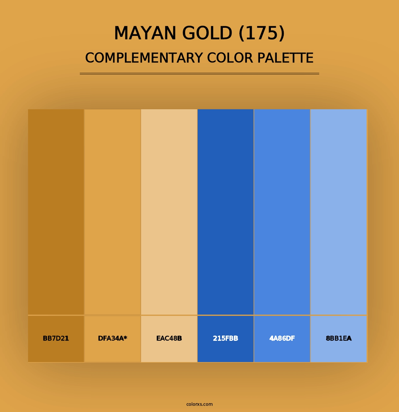 Mayan Gold (175) - Complementary Color Palette