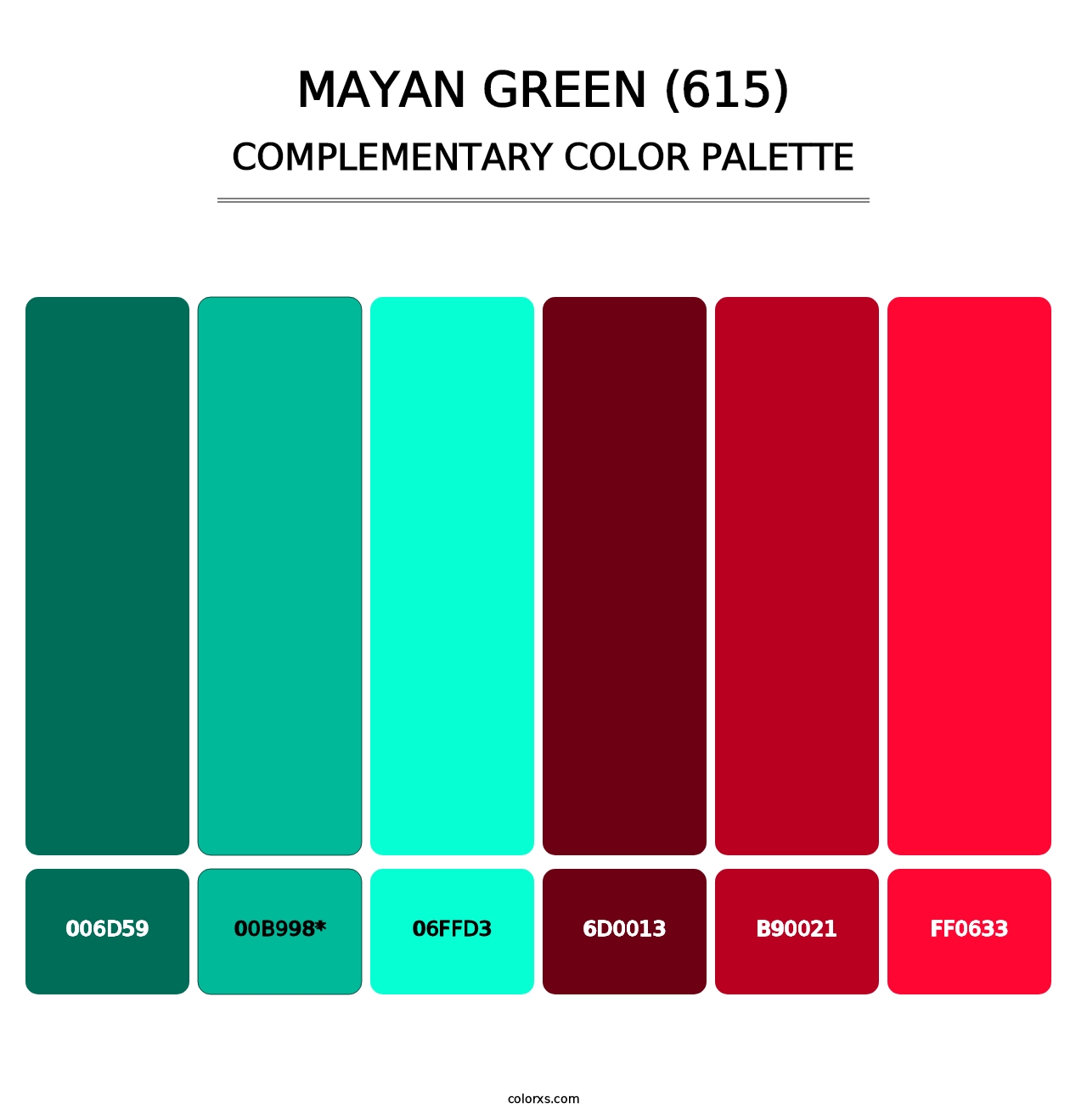 Mayan Green (615) - Complementary Color Palette