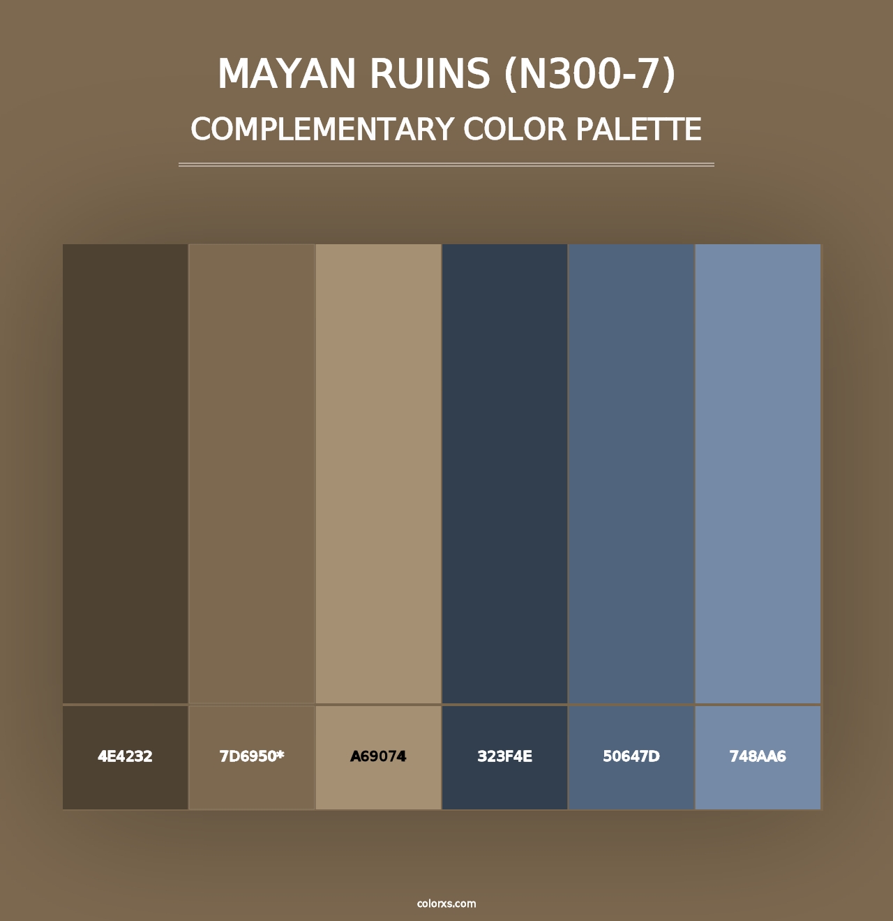 Mayan Ruins (N300-7) - Complementary Color Palette