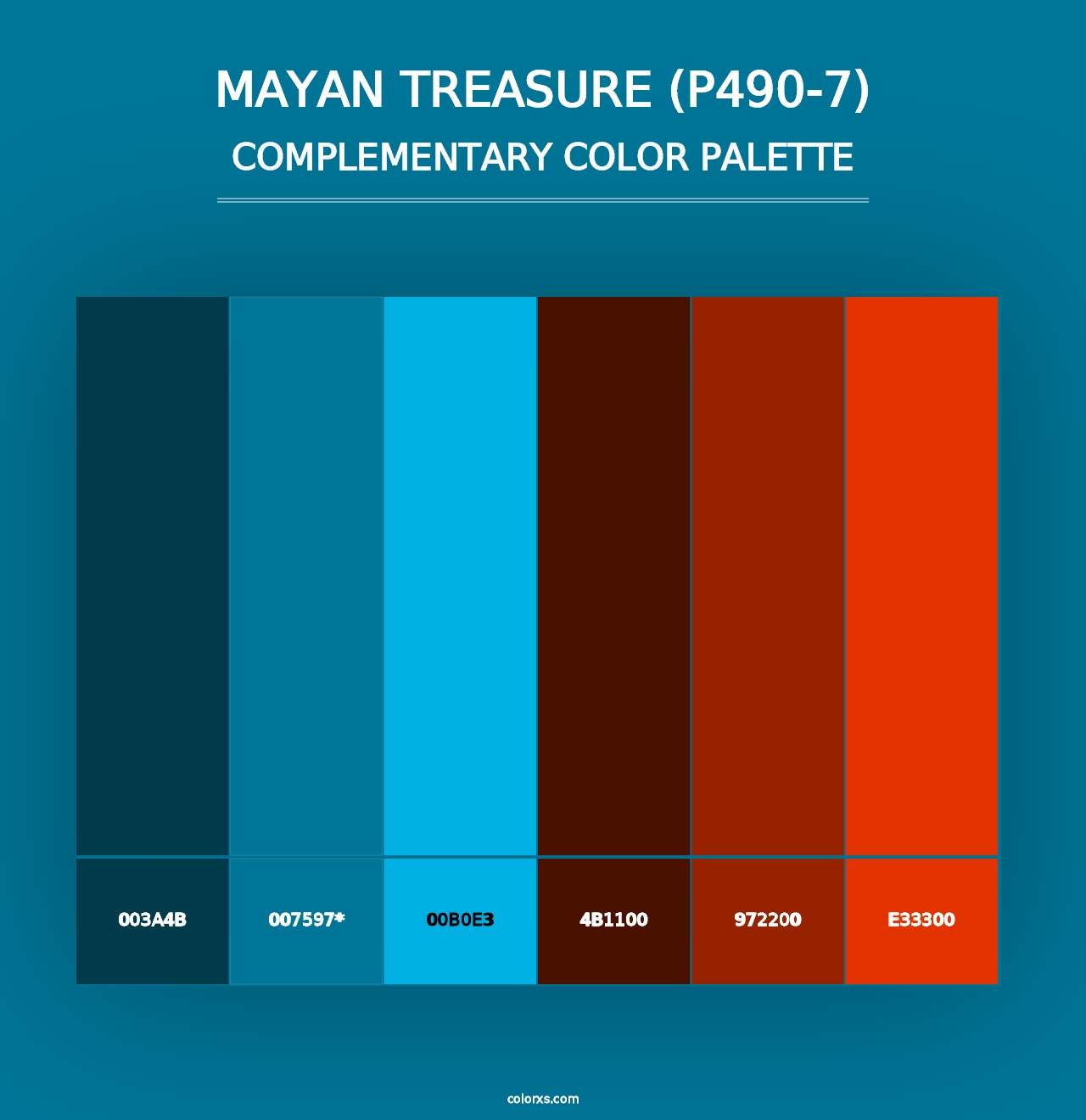 Mayan Treasure (P490-7) - Complementary Color Palette