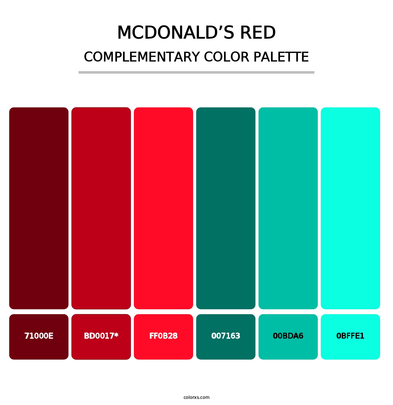 McDonald’s Red - Complementary Color Palette