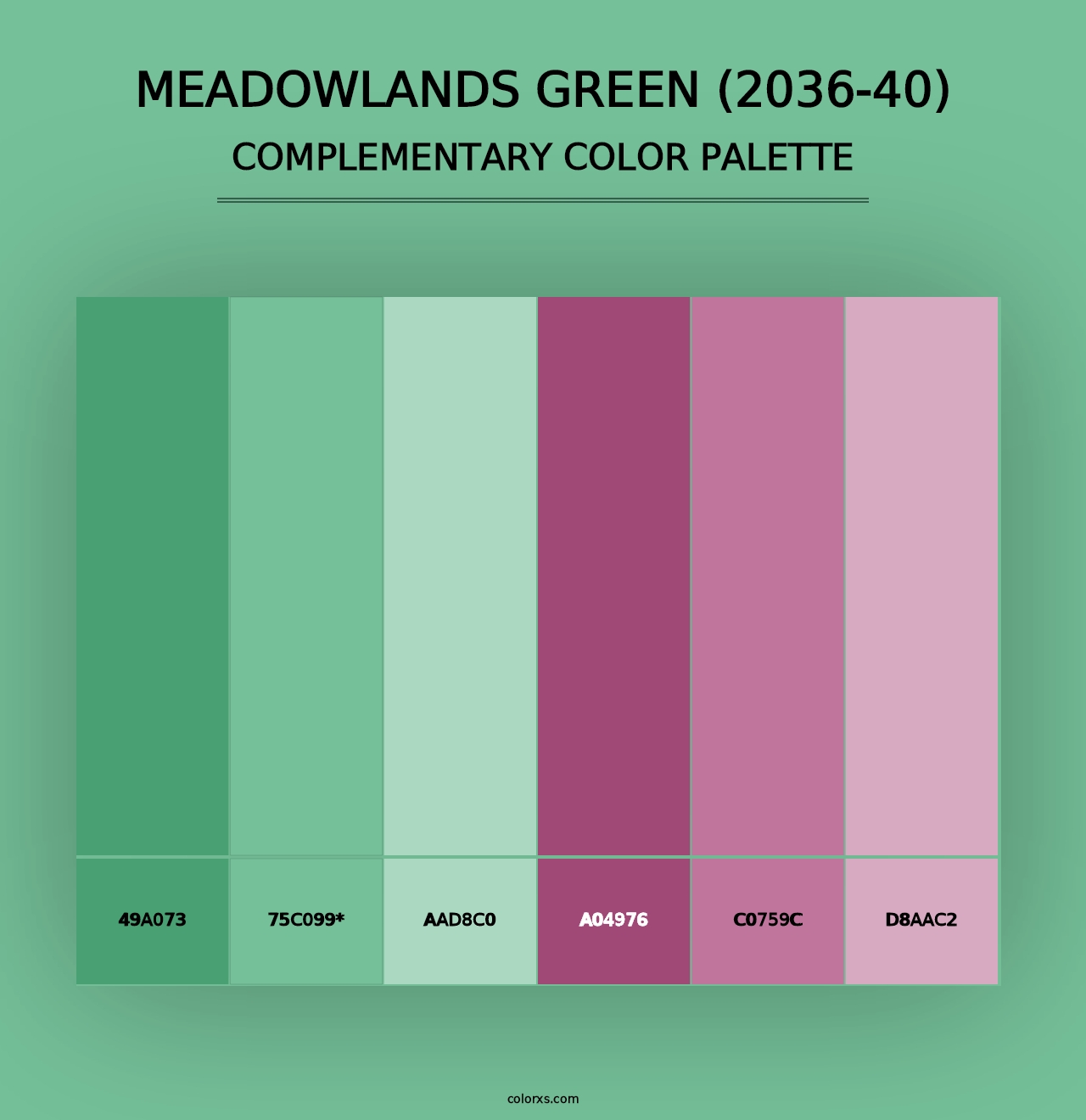 Meadowlands Green (2036-40) - Complementary Color Palette