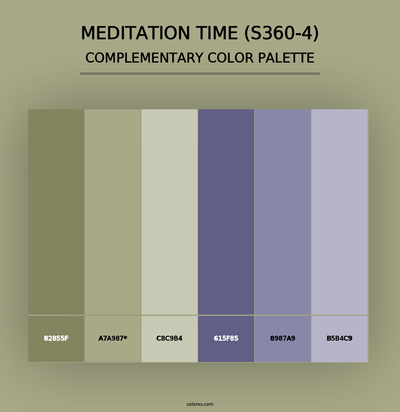 Meditation Time (S360-4) - Complementary Color Palette