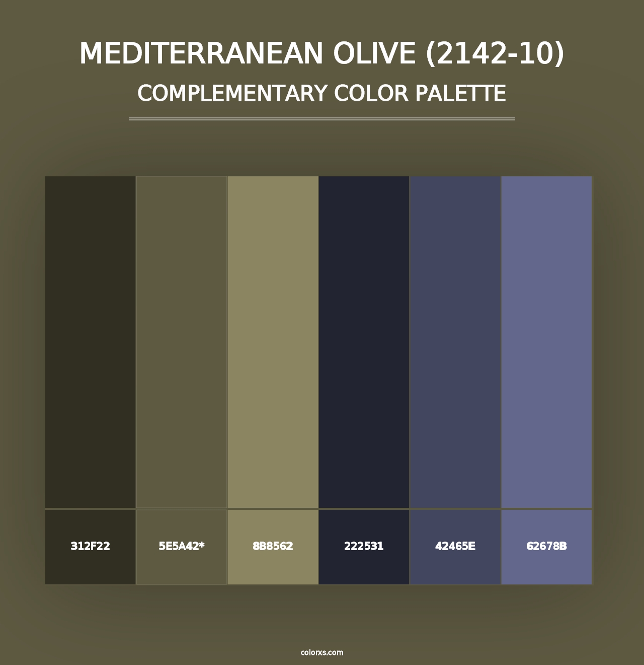 Mediterranean Olive (2142-10) - Complementary Color Palette