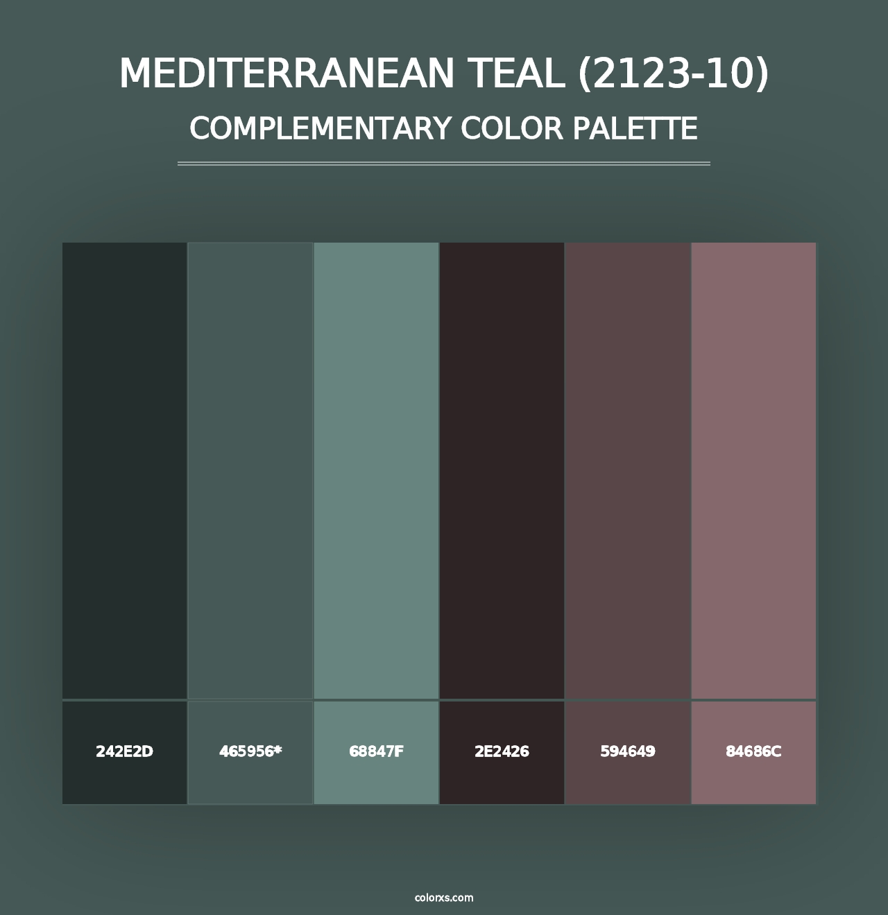 Mediterranean Teal (2123-10) - Complementary Color Palette