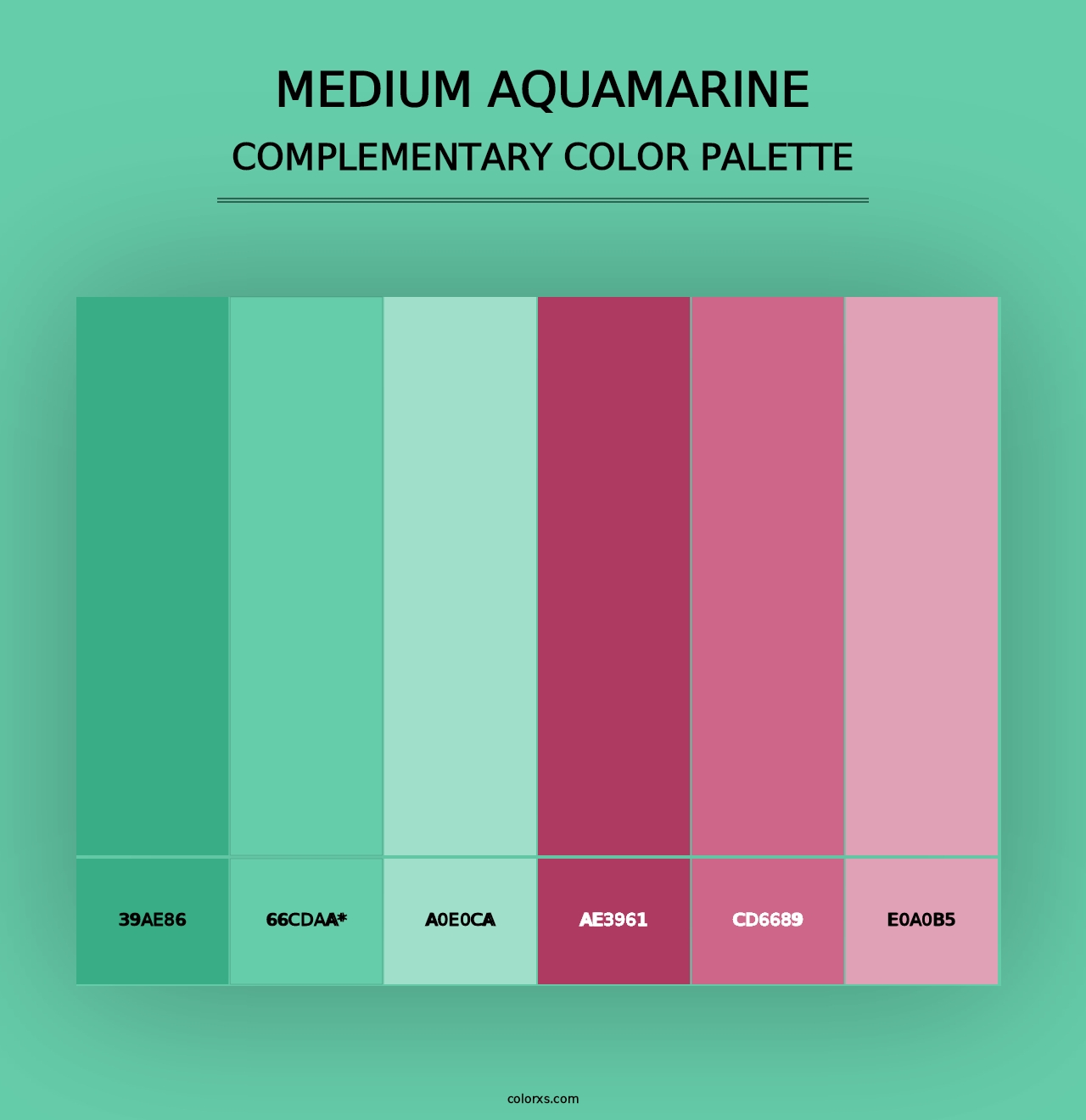 Medium Aquamarine - Complementary Color Palette