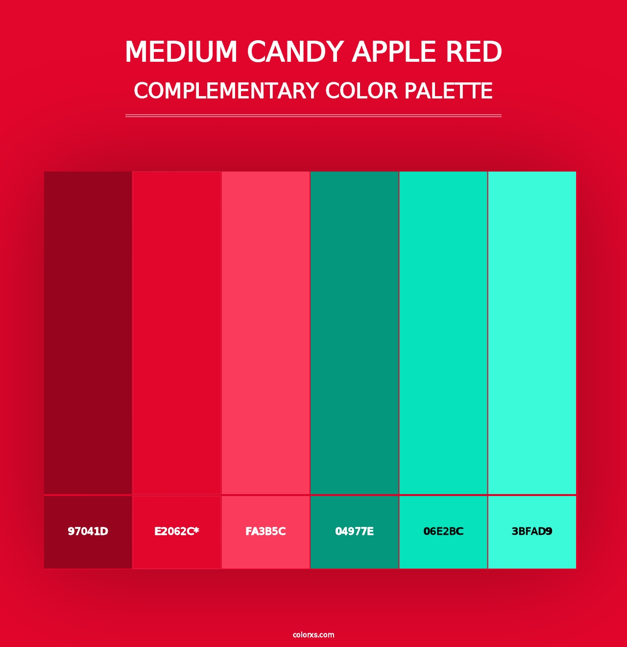 Medium Candy Apple Red - Complementary Color Palette