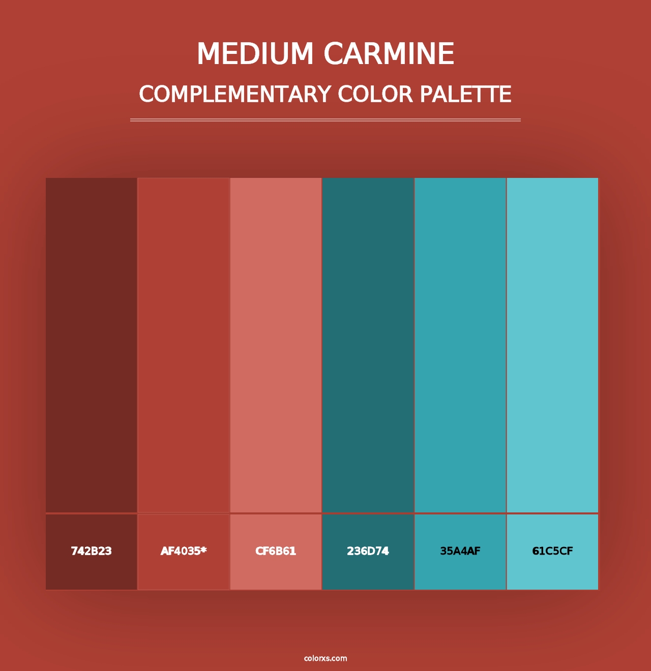 Medium Carmine - Complementary Color Palette