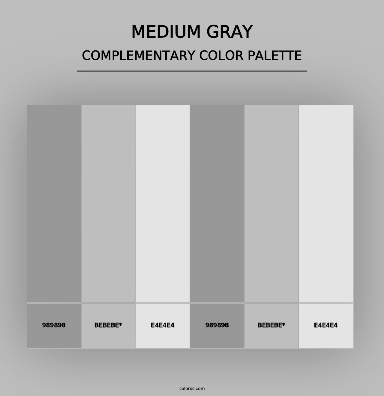 Medium Gray - Complementary Color Palette