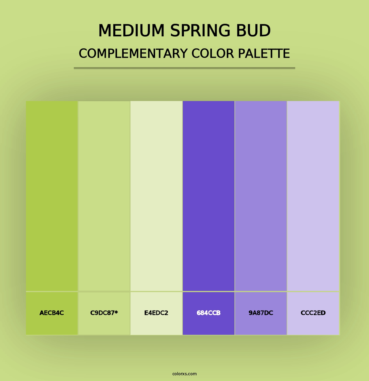 Medium Spring Bud - Complementary Color Palette