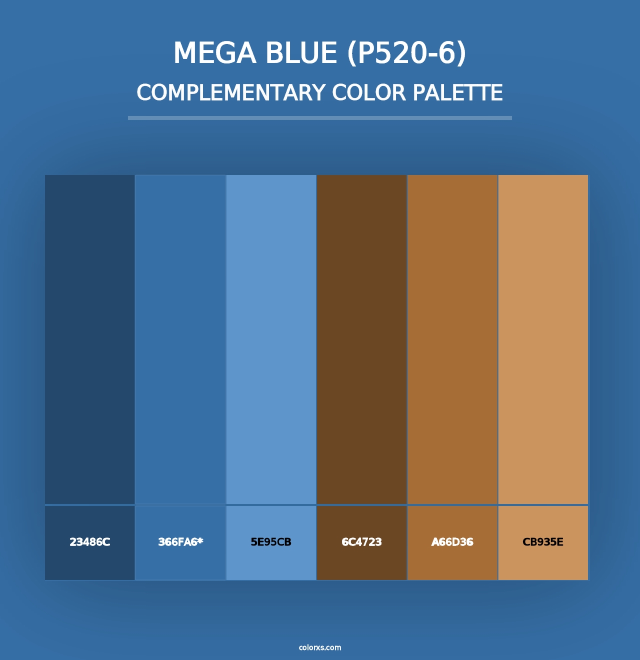 Mega Blue (P520-6) - Complementary Color Palette