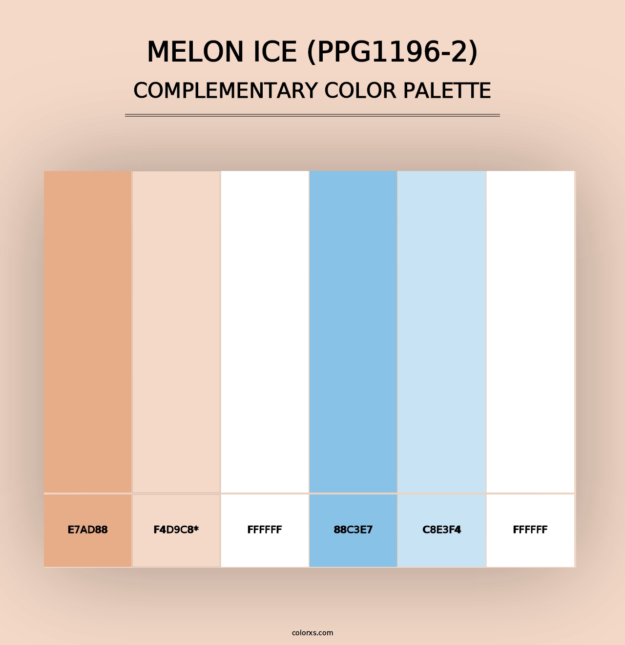 Melon Ice (PPG1196-2) - Complementary Color Palette