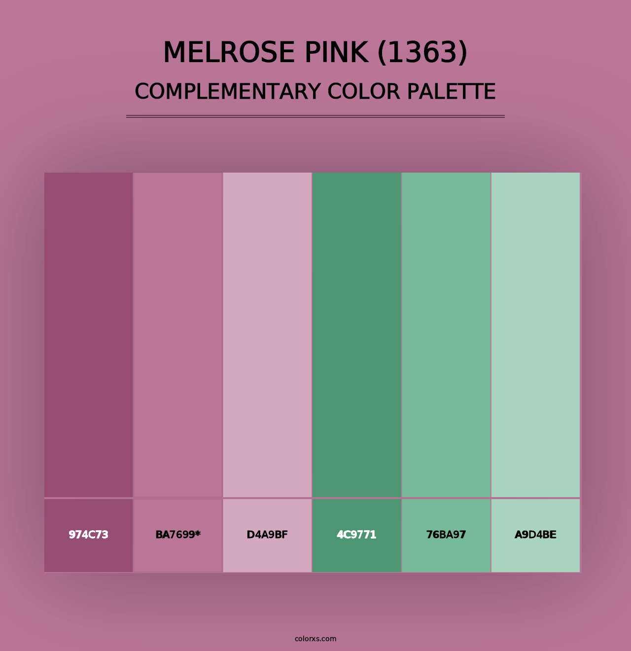 Melrose Pink (1363) - Complementary Color Palette