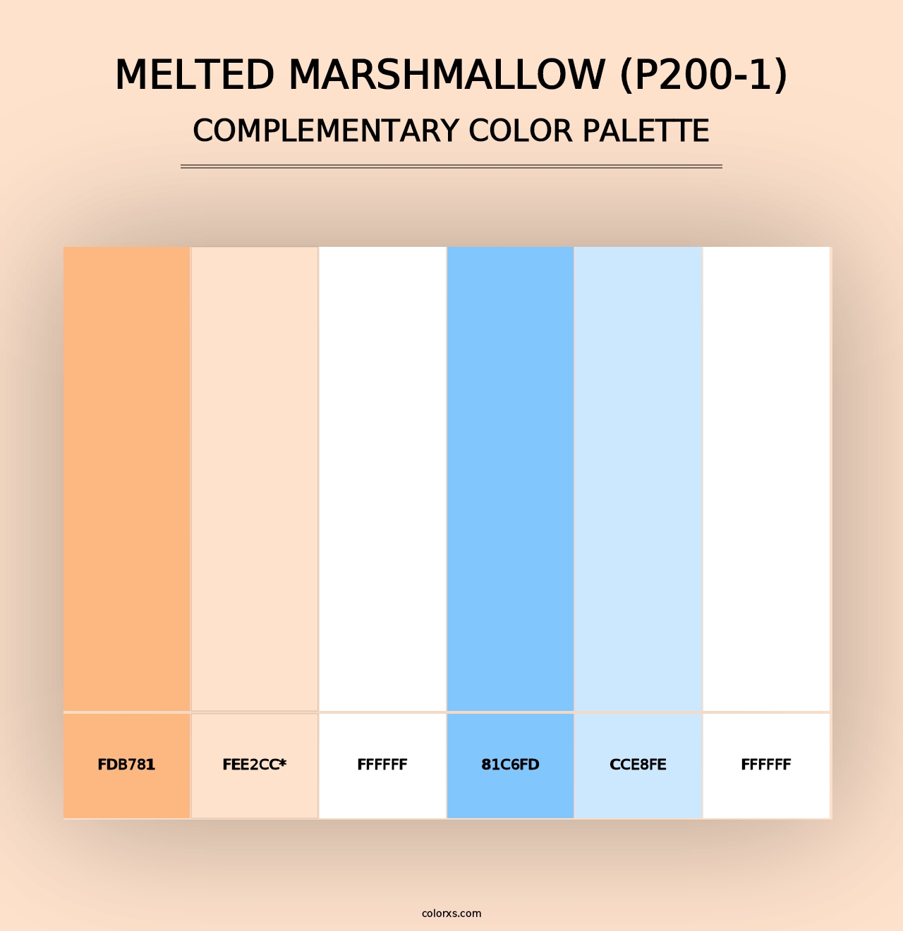 Melted Marshmallow (P200-1) - Complementary Color Palette