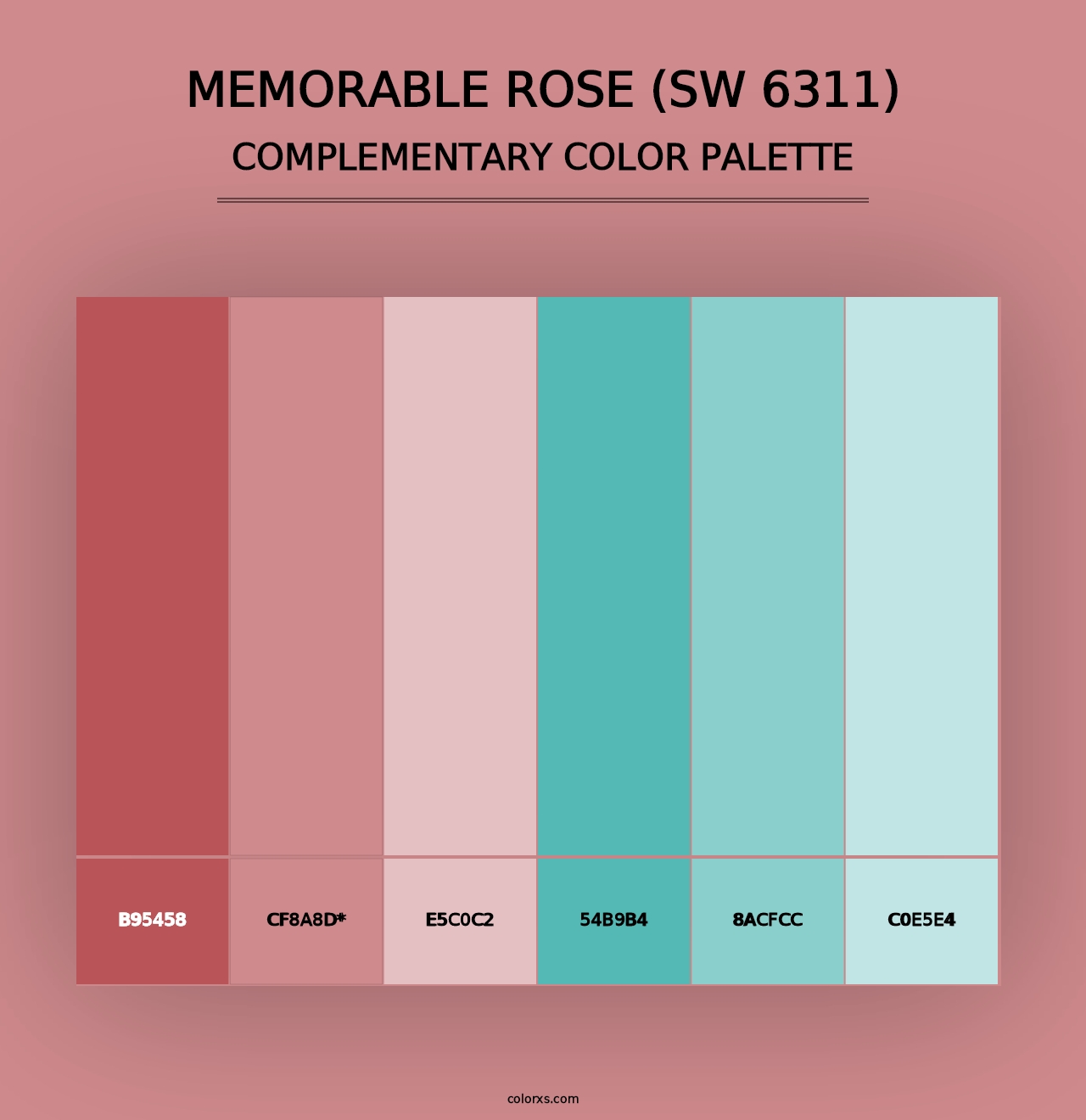 Memorable Rose (SW 6311) - Complementary Color Palette