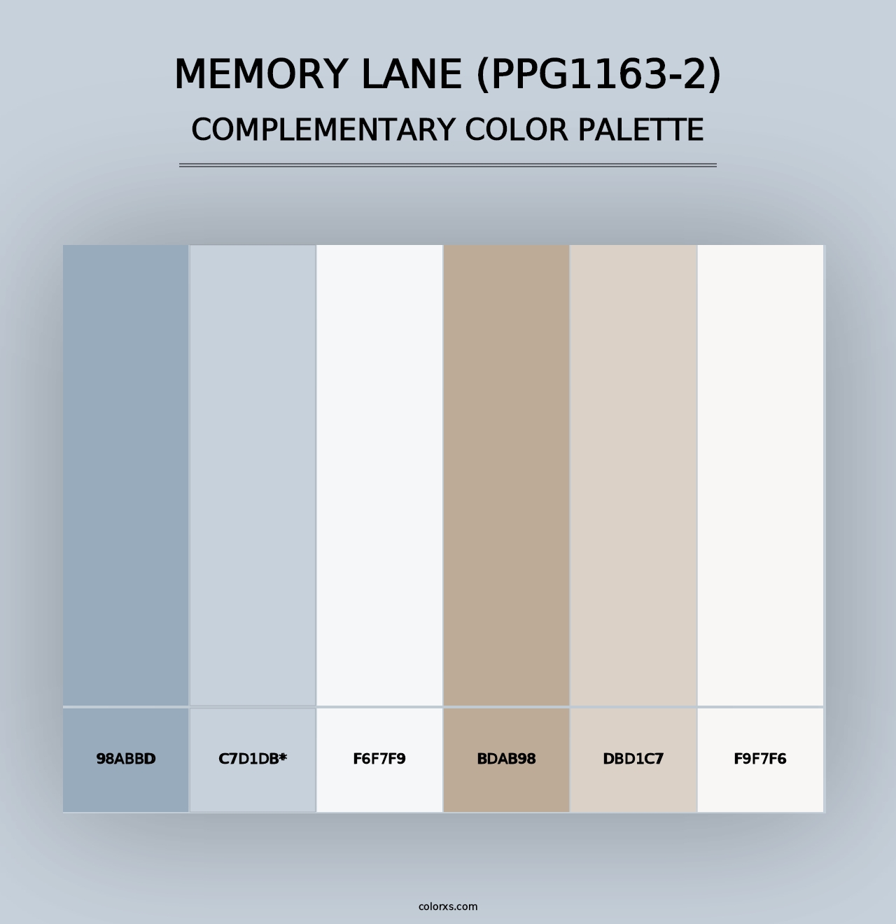 Memory Lane (PPG1163-2) - Complementary Color Palette