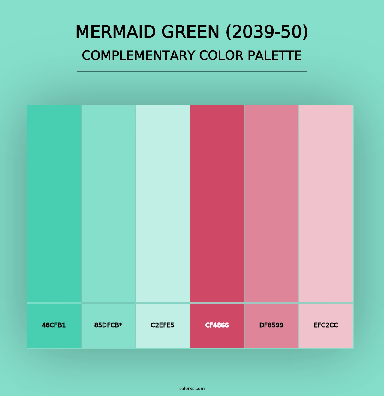 Mermaid Green (2039-50) - Complementary Color Palette