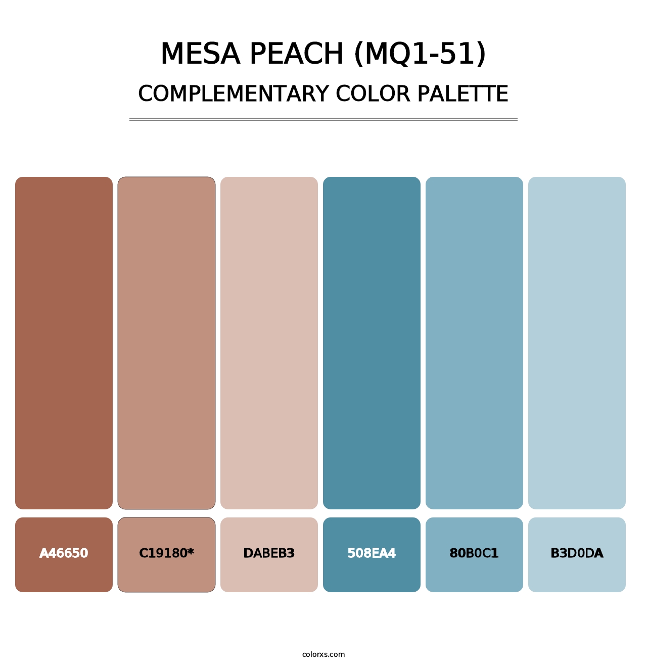 Mesa Peach (MQ1-51) - Complementary Color Palette