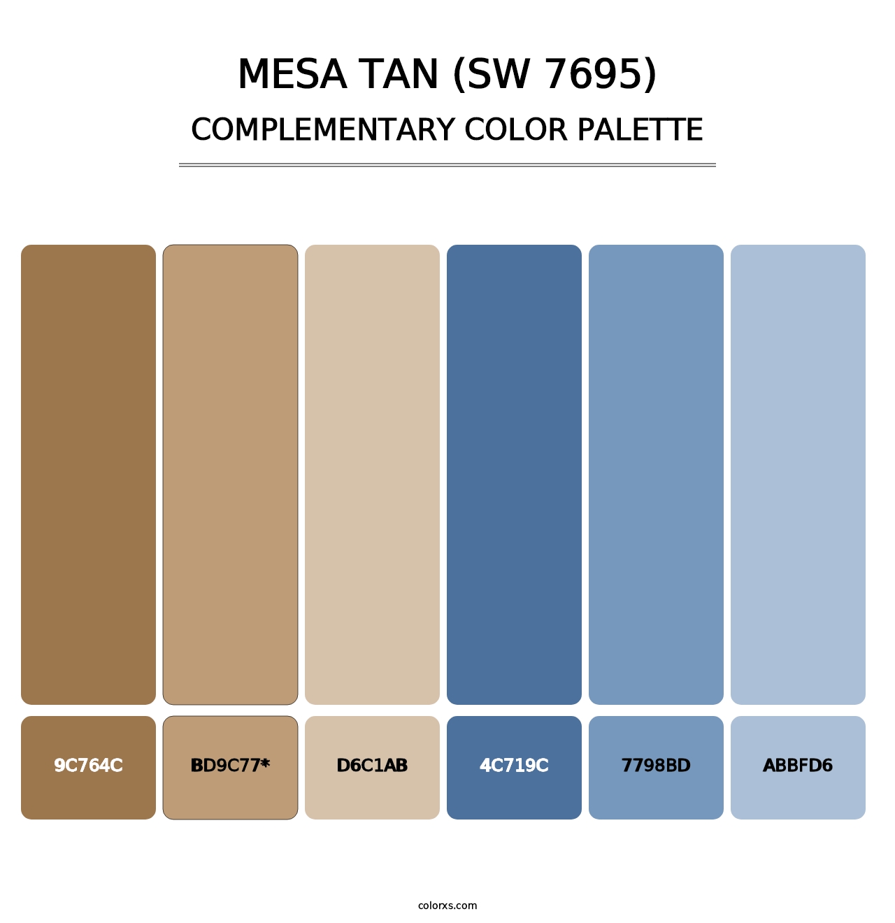 Mesa Tan (SW 7695) - Complementary Color Palette