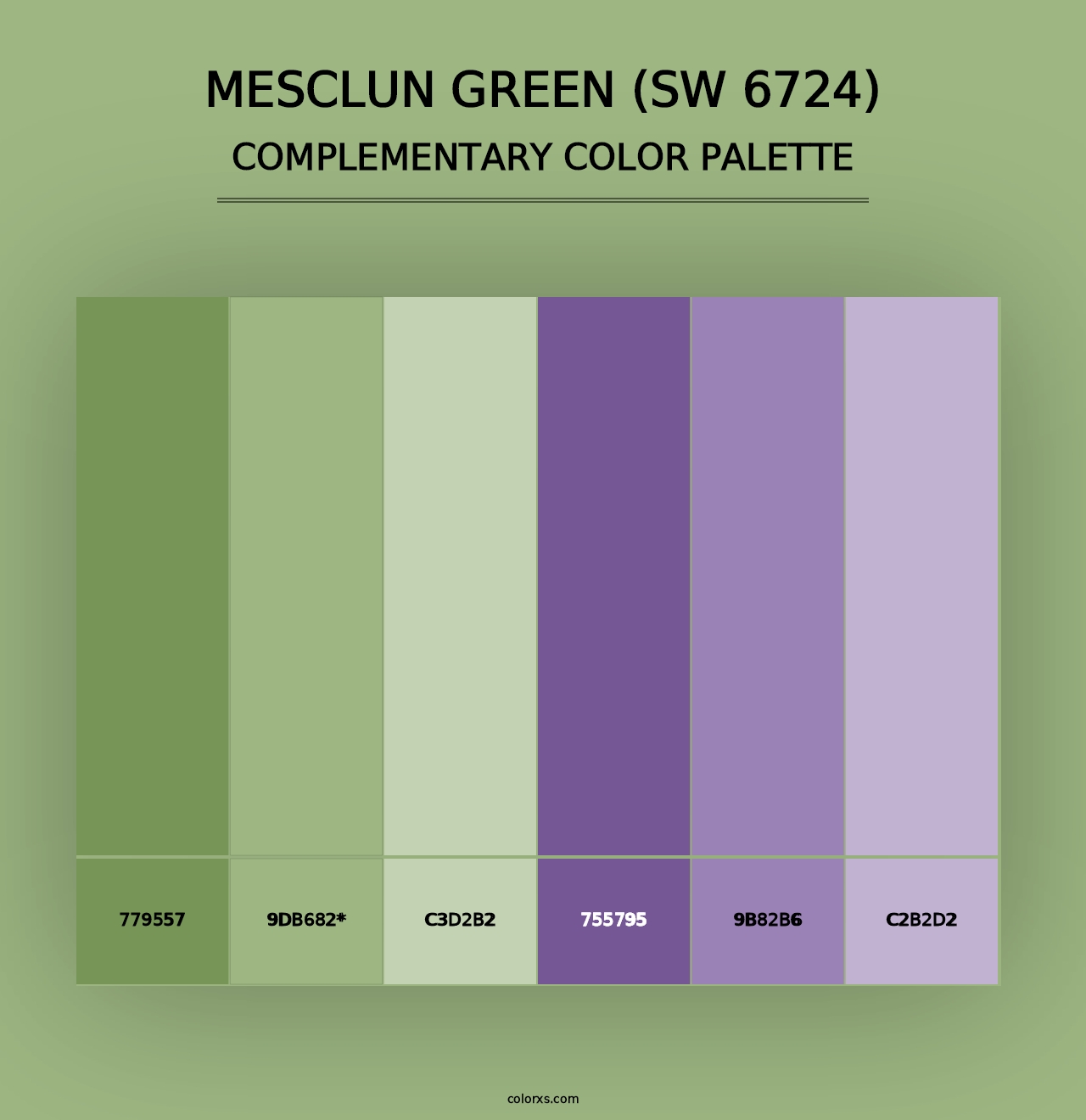 Mesclun Green (SW 6724) - Complementary Color Palette