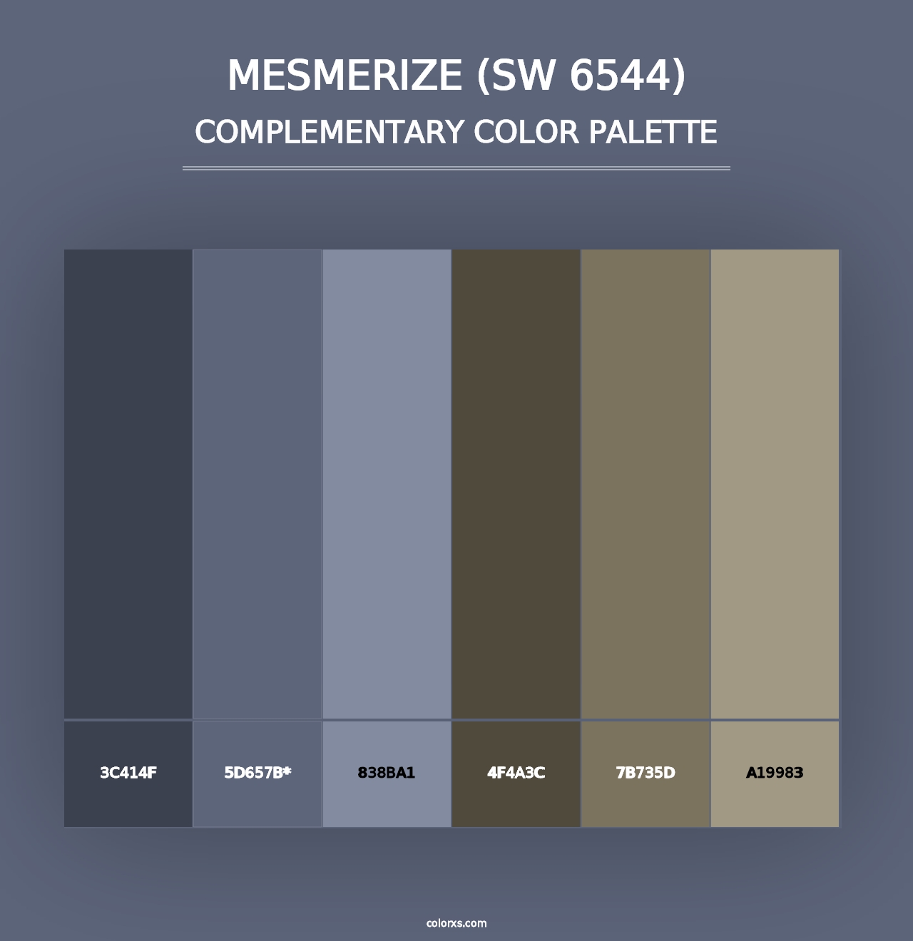 Mesmerize (SW 6544) - Complementary Color Palette